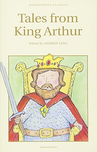 "Book cover illustration of King Arthur sitting on a throne, wearing a crown."