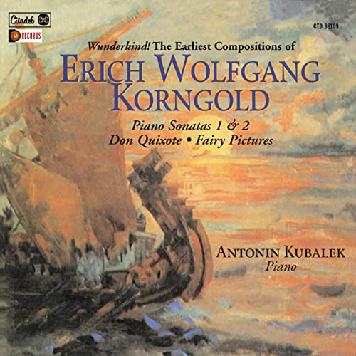 "CD cover featuring a shipwreck painting and text describing classical music compositions."