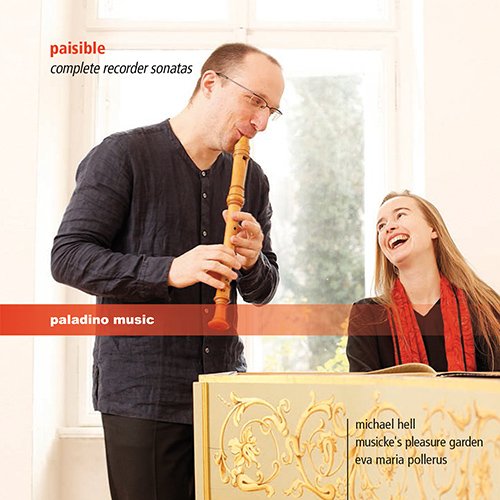 "Man playing recorder beside a woman at a piano, both smiling, on a CD cover."