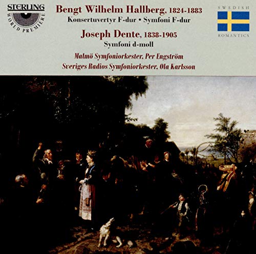 "CD cover with a dark, 19th-century forest scene painting and Swedish text."