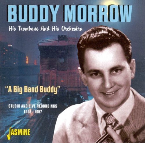 CD cover featuring a man holding a trombone, with cityscape in the background.