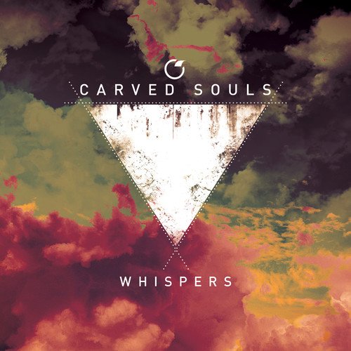 Album cover with triangle and cloudy background, titled "Carved Souls - Whispers".