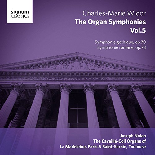 A purple-tinted image of a classical building facade on a CD cover.
