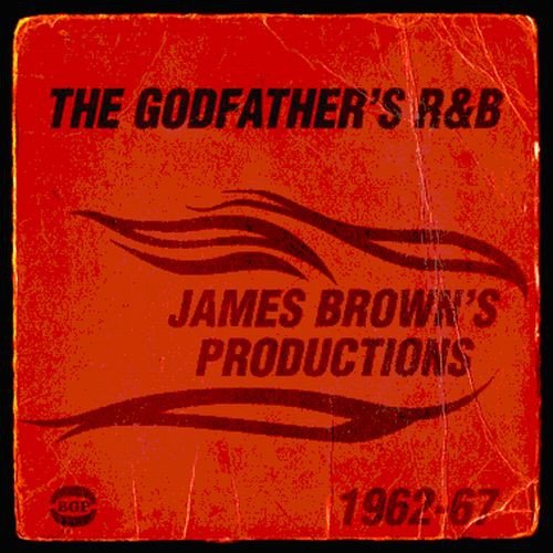 "Orange CD cover with 'The Godfather's R&B' and 'James Brown's Productions' in black text."
