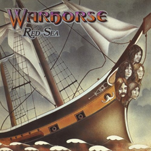 "CD cover art: sailing ship with band members on the side, titled 'Warhorse Red Sea'."