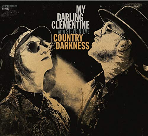 "Album cover featuring sepia-toned portraits of a man and woman wearing sunglasses and hats."