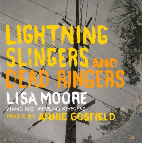 "Album cover with power lines and text: 'Lightning Slingers and Dead Ringers' in yellow and orange."