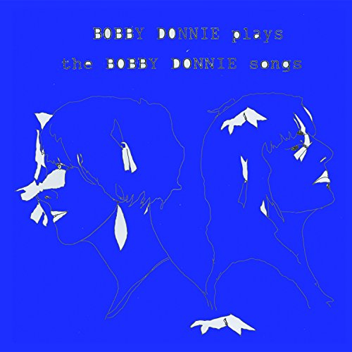 "Blue album cover with white-torn outlines of two people's faces and artist's name."