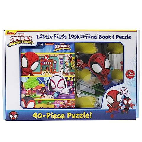 Disney Junior Marvel Spidey and His Amazing Friends: Little First Look and Find Book & Puzzle