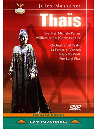 DVD cover for "Thais" by Jules Massenet, featuring a woman in ornate costume.