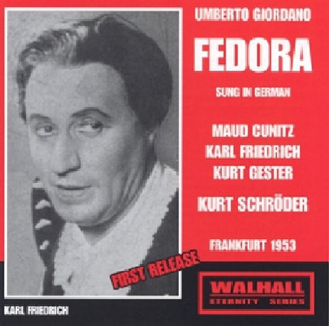 Cunitz/freidrich/madsen - Giordano - Fedora (Frankfurt 1953/ Schroder) [CD]