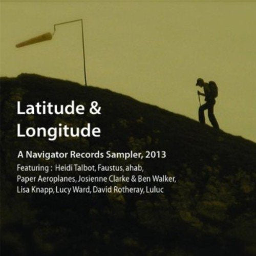 A CD cover with a hiker on a hill and a weather vane.