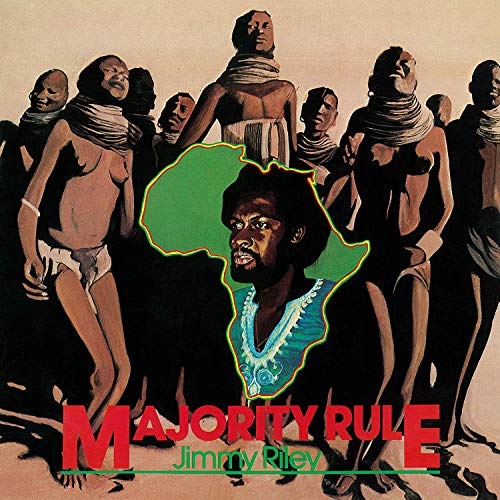 "Vinyl album cover with illustration of men and a highlighted figure, titled 'Majority Rule'."