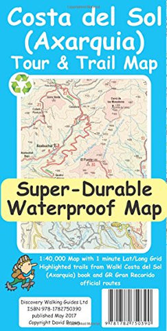 Costa del Sol (Axarquia) Tour and Trail Super-Durable Map