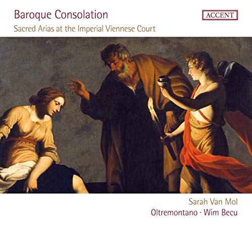"CD cover featuring a painting of an angel, man, and seated woman."