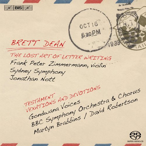 "CD cover resembling a vintage envelope with postmarks and handwritten text."