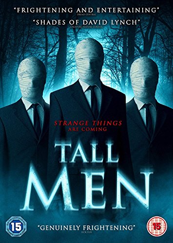 DVD cover for "Tall Men" featuring three tall, bandaged men in suits.