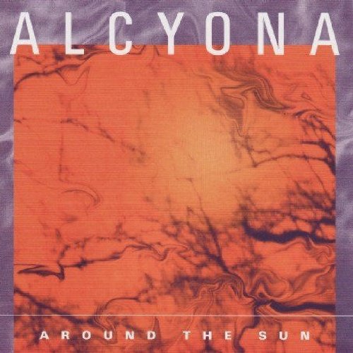 Album cover with orange and purple abstract design, titled "Alcyona - Around the Sun".