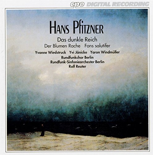 "CD cover with a painting of a person standing on a dark, misty landscape."