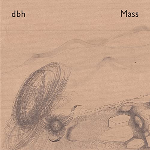"Album cover with pencil drawing of abstract landscape and 'dbh' and 'Mass' text."