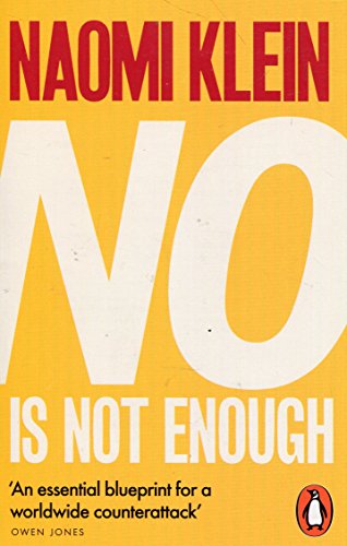 The image is a book cover. Alt text: Yellow book cover with "NO IS NOT ENOUGH" in large white text.