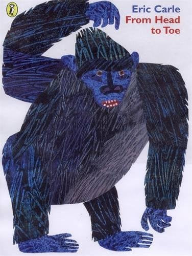 "Children's book cover featuring a blue gorilla illustration with the title 'From Head to Toe'."