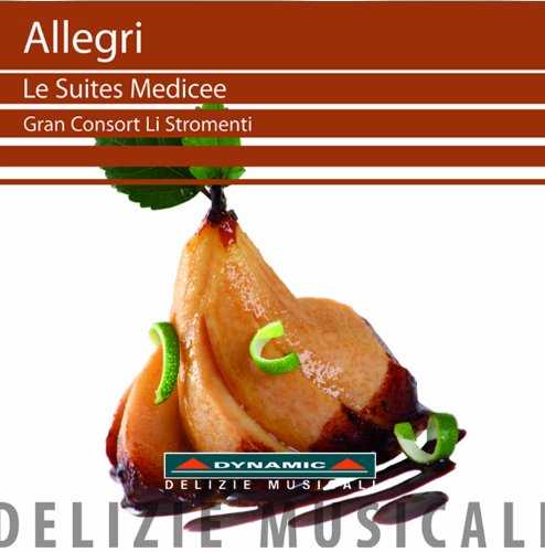 A CD cover featuring poached pears on a fork against a white background.