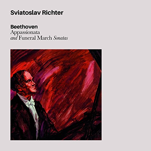 A CD cover featuring a man playing piano, with red abstract background.