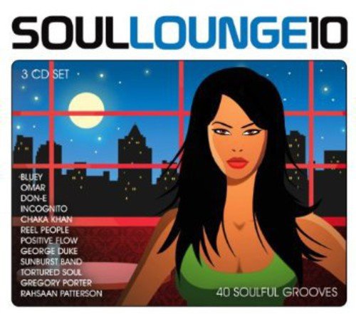 "CD cover art featuring a woman in green top against a cityscape at night."