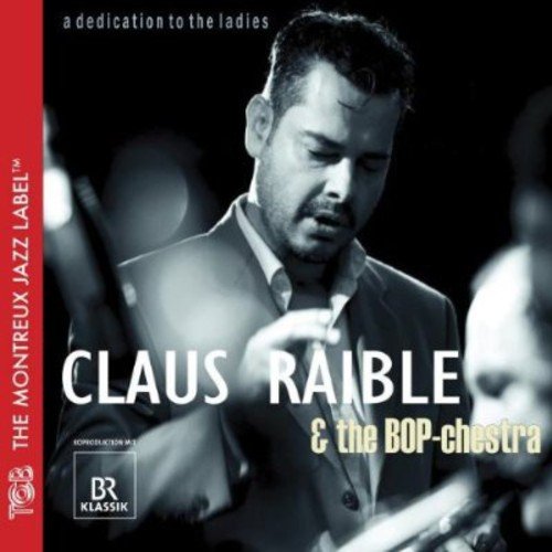 Black and white CD cover featuring a man playing the saxophone, with red stripe.