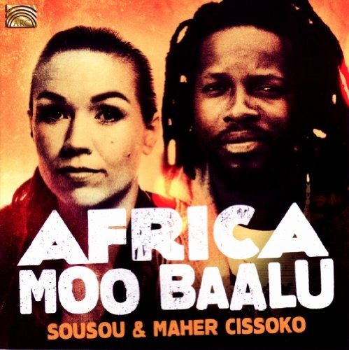Album cover with two people's portraits and title "Africa Moo Baalu" in white text.