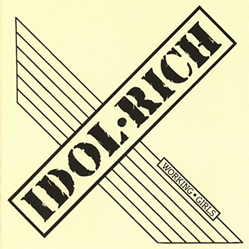 "Album cover with 'IDOL RICH' and 'WORKING GIRLS' text on pale yellow background."