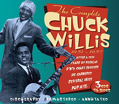 "CD cover featuring Chuck Willis, a man in a suit and turban, and a guitar."
