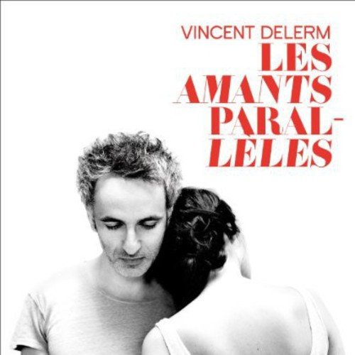 "Album cover with black and white couple image and red title text."