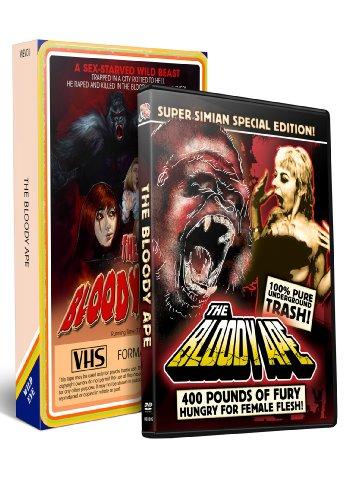 DVD case for "The Bloody Ape" with a monster and woman on the cover.