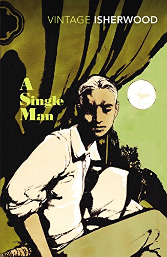 Book cover with illustration of a man sitting, with title "A Single Man" text.