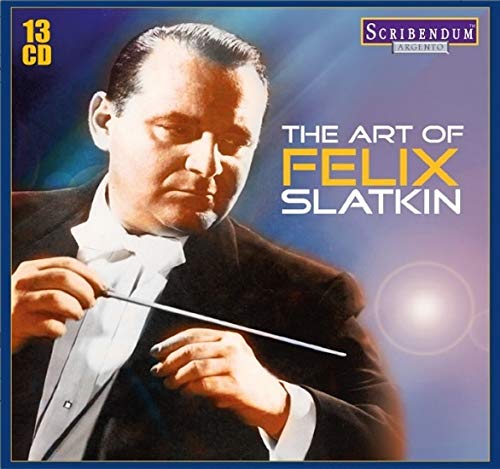 CD cover featuring Felix Slatkin holding a baton, with title and logo.
