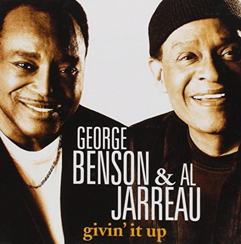 "Album cover featuring sepia-toned portraits of George Benson and Al Jarreau."