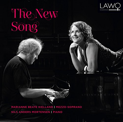 "Album cover featuring a mezzo-soprano and a pianist in black and white."