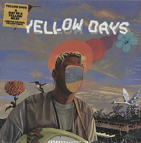 "Vinyl album cover featuring a man with a reflective face, surrounded by nature."