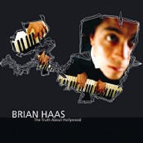 Brian Haas' album cover: a man with three hands playing keyboards on a black background.