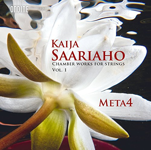 "Album cover featuring a white orchid on dark water, with red and black text."