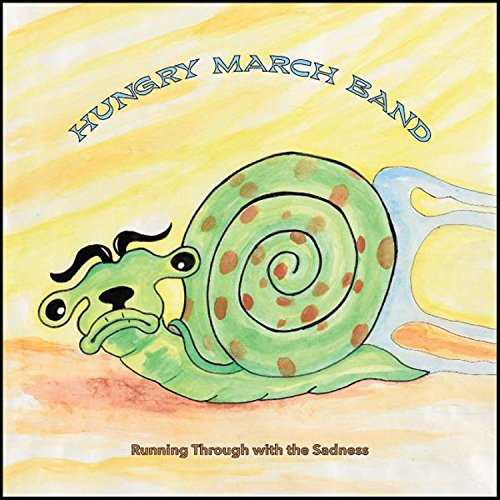 Album cover with a green snail illustration on a yellow background.
