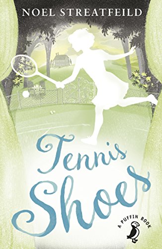 The image depicts a green book cover with a cartoon girl playing tennis.