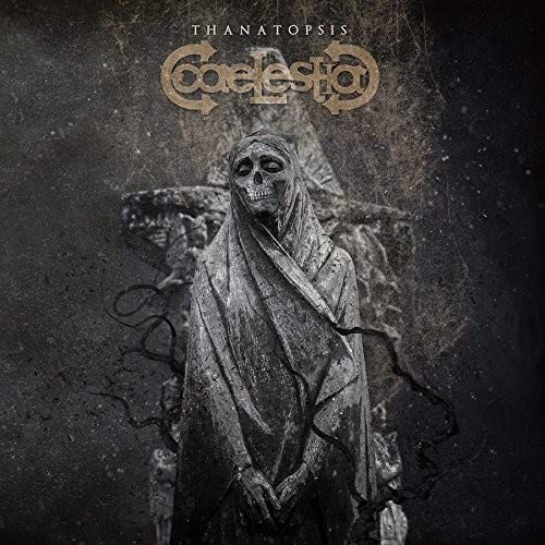 The image is a dark album cover with a skeleton in a robe.