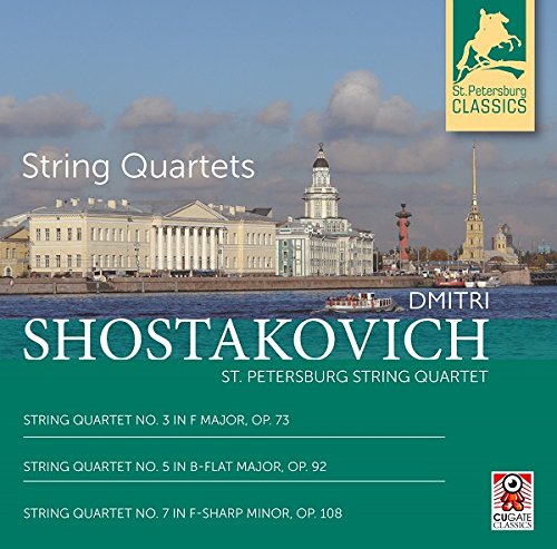 "CD cover featuring a riverfront scene with white buildings and cloudy blue sky."