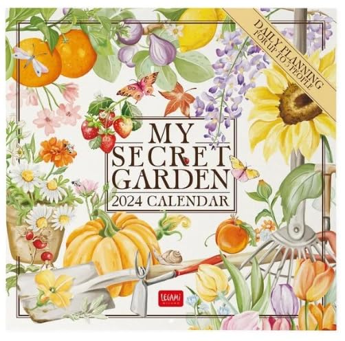 Legami - Wall Calendar 2024 Planner, 12 Months and Annual Planner, Space for Notes and Notes, Number of the Week, Zodiac Signs and International Holidays, Single Cellophaning, 30x29cm