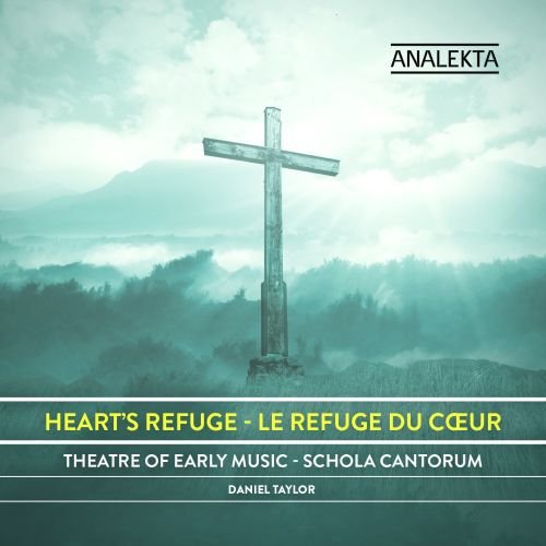 "CD cover featuring a cross in a misty landscape with text overlays."
