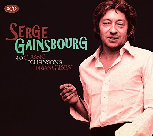 "Serge Gainsbourg CD cover featuring a man in a white shirt against a black background."