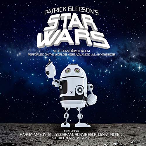 "CD cover featuring a white robot against a starry night sky background."